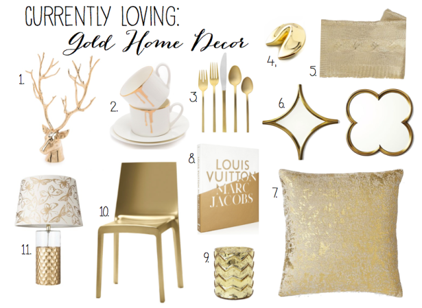GoldHomeDecorwithnumbers